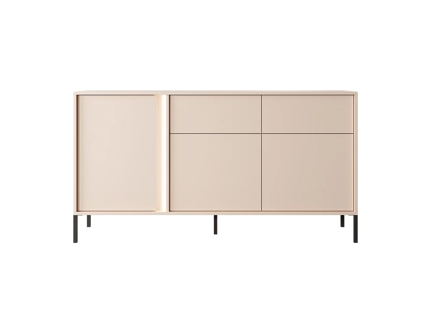 Cassettiera DAST 3D2S LED 154x40x82 Beige