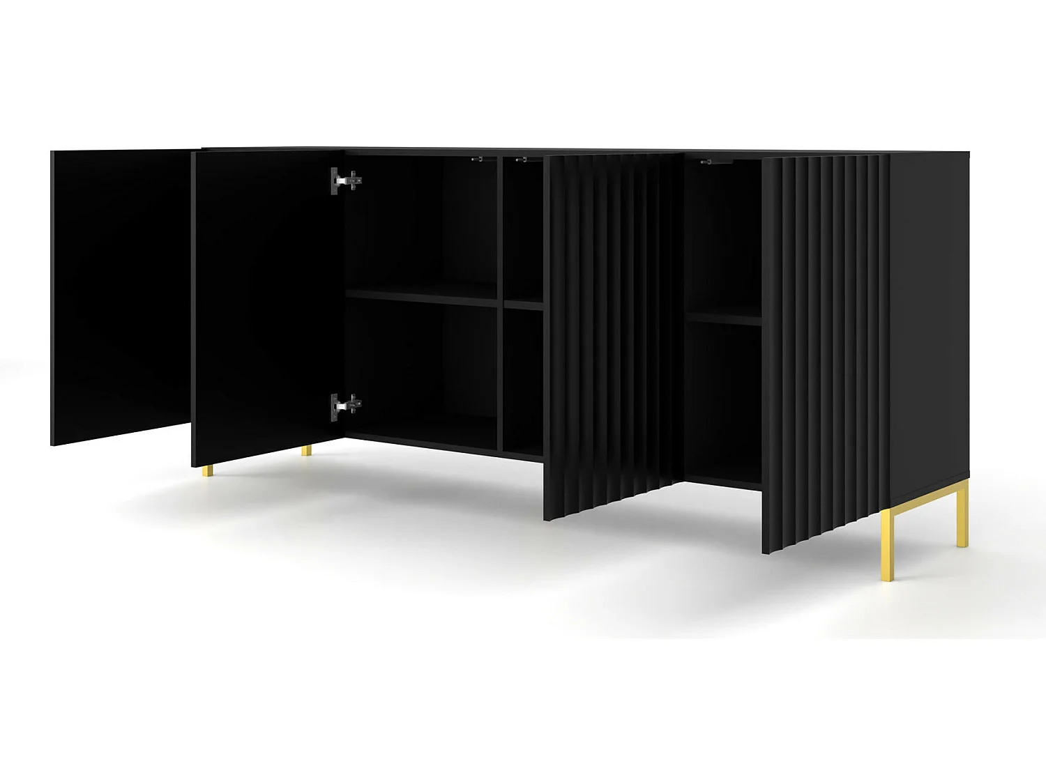 Kommode WAVE 200 4D 200x42x87 Schwarz