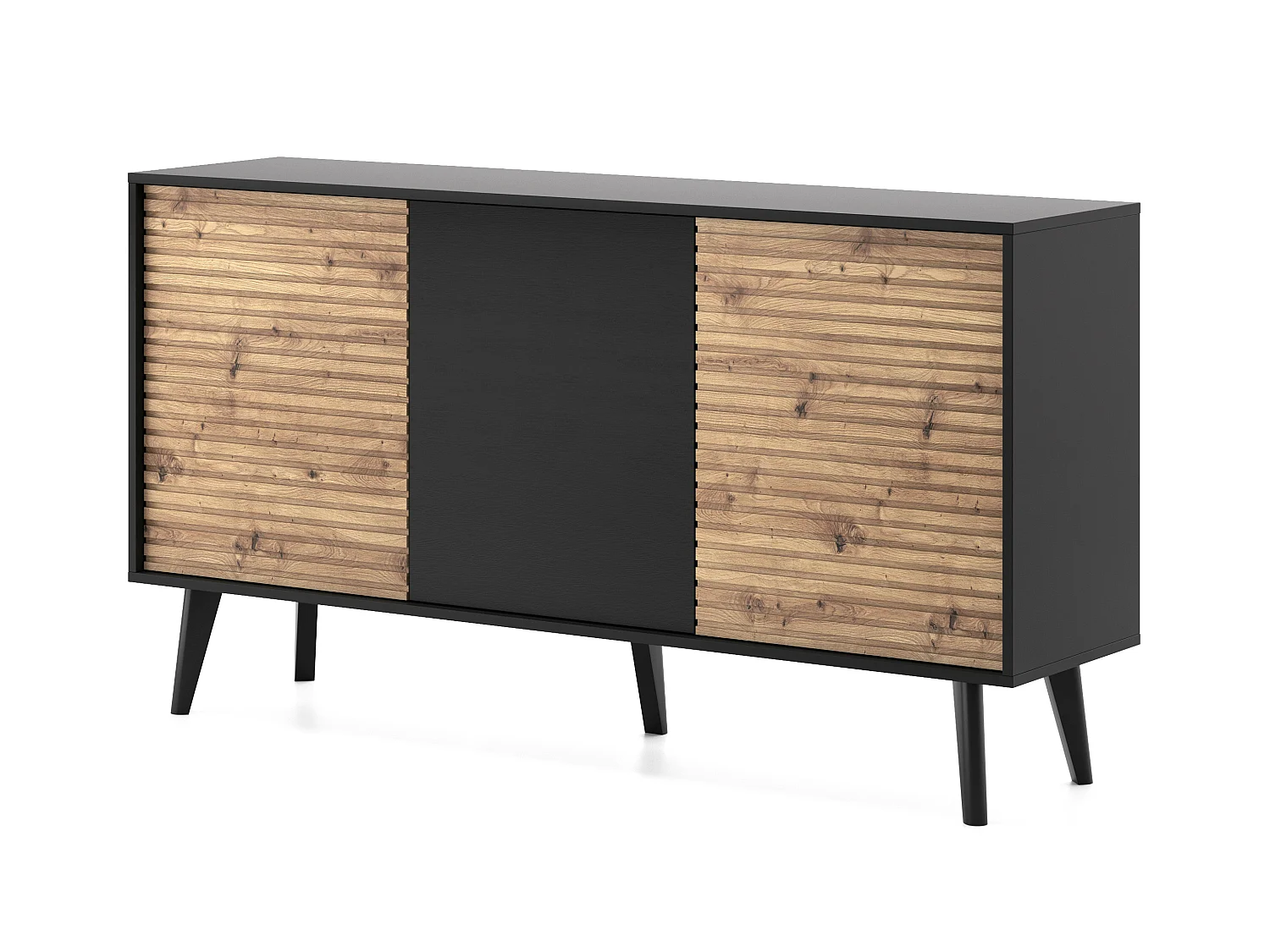 Commode WILLOW K154 154x39x83 Crème & Noir