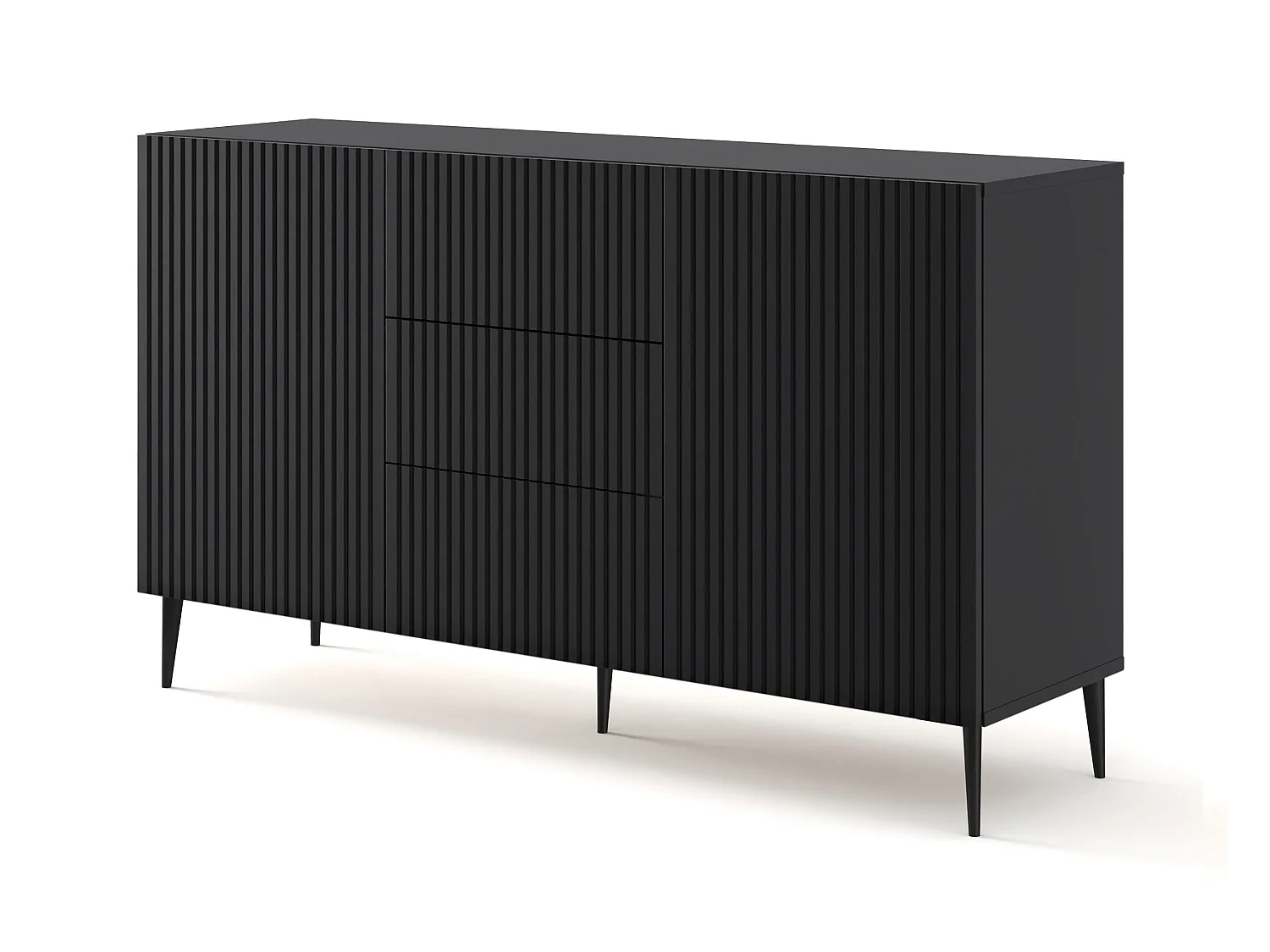 Cassettiera RavennaB 150x42x87 Nero
