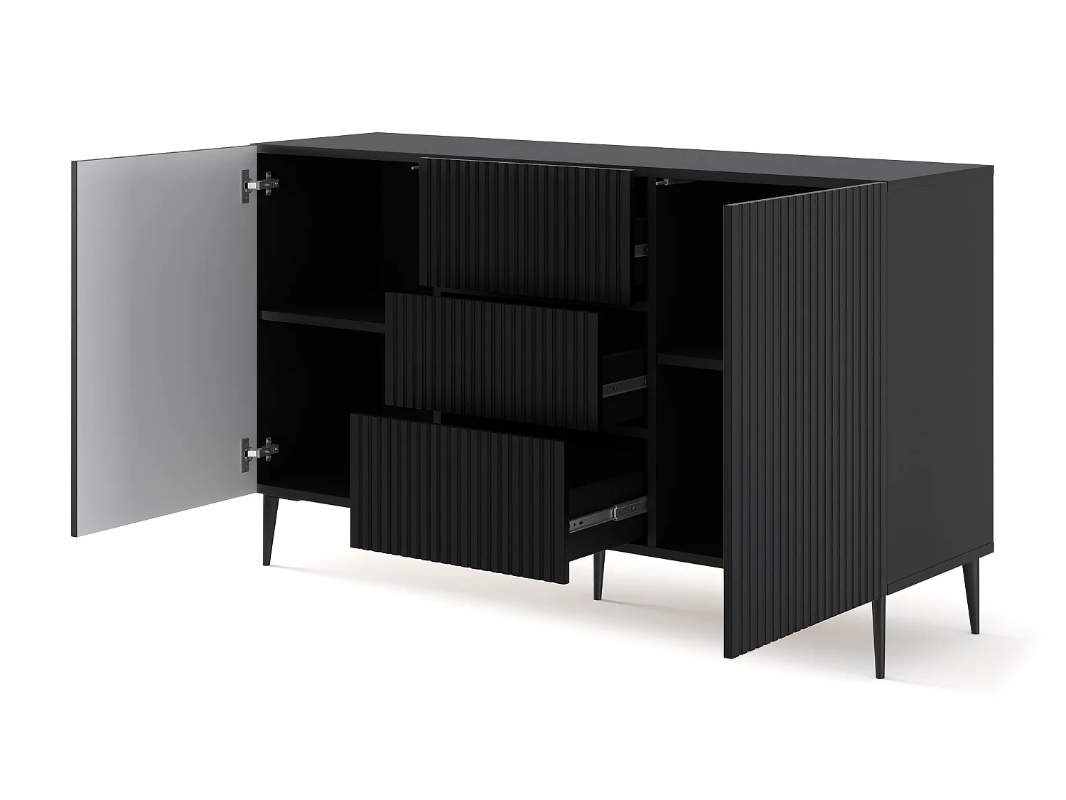 Commode RavennaB 150x42x87 Noir