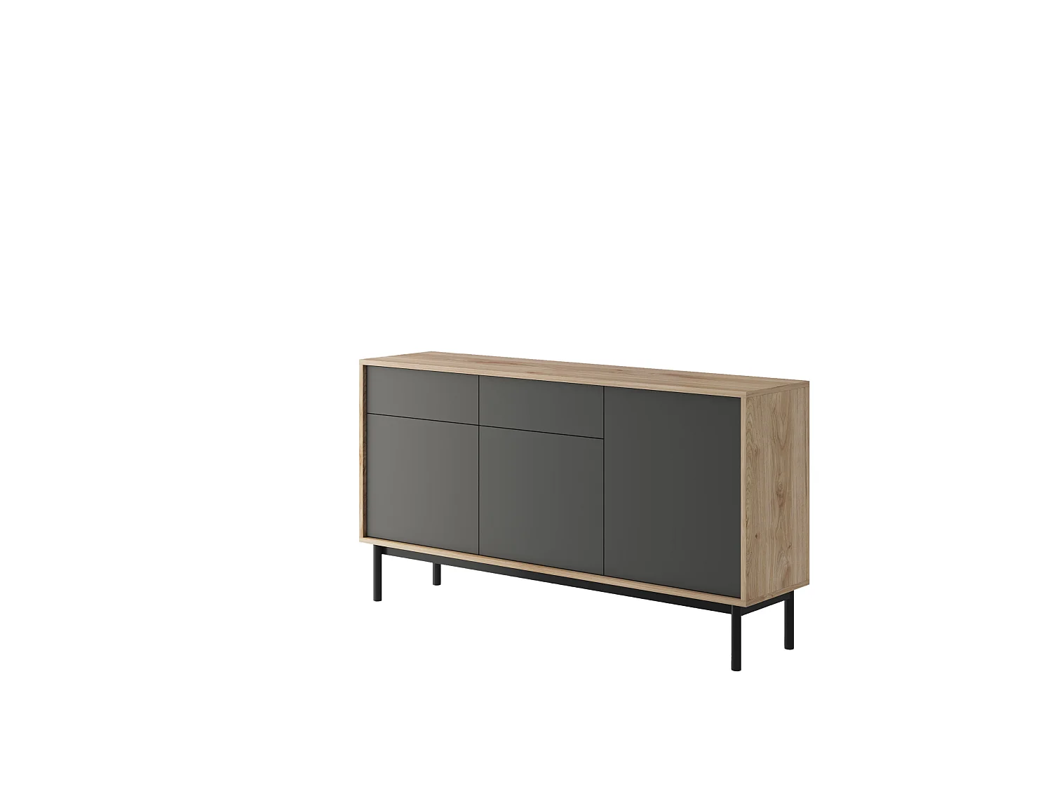 Commode BASIC BK154 154x39x84 Noir