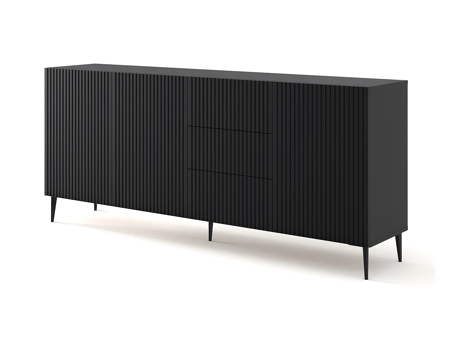 Cassettiera RavennaB 200x42x87 Nero