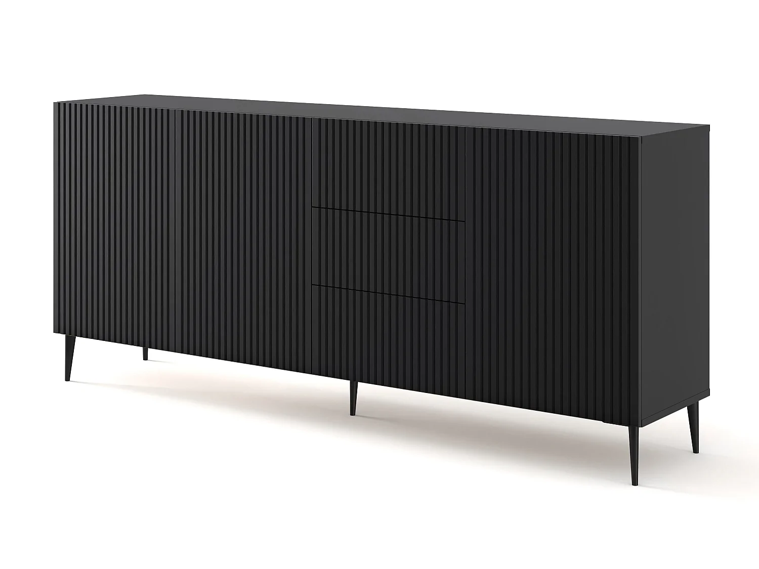 Kommode RavennaB 200x42x87 Schwarz