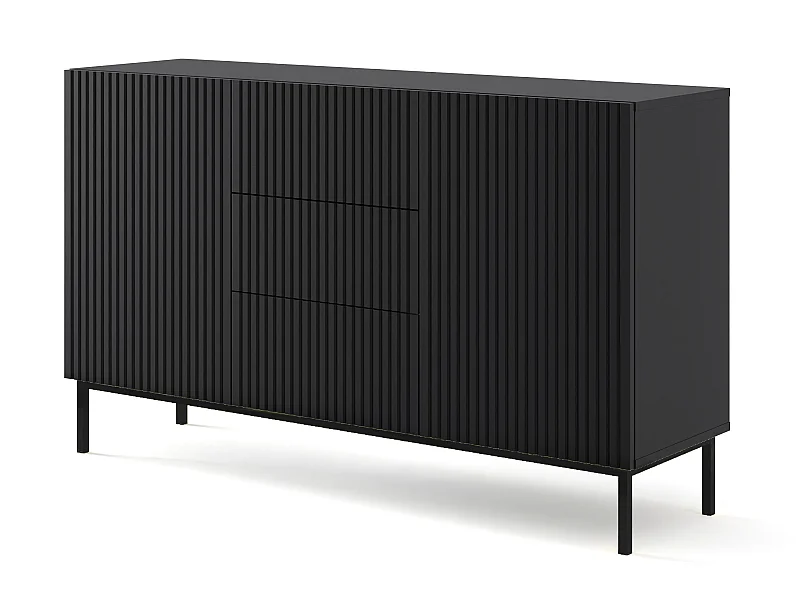 Cassettiera RavennaB 150x42x89 Nero