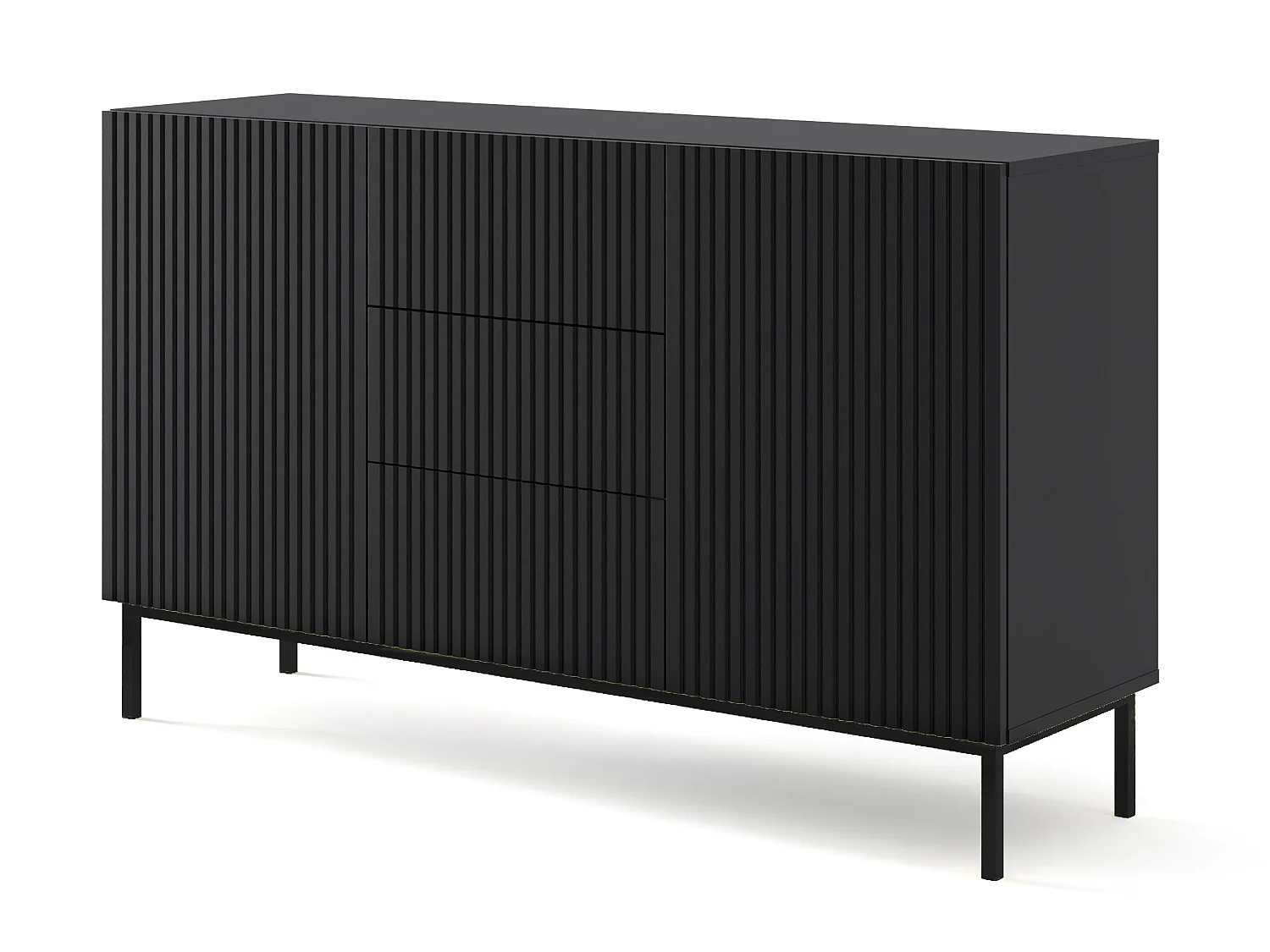 Cassettiera RavennaB 150x42x89 Nero