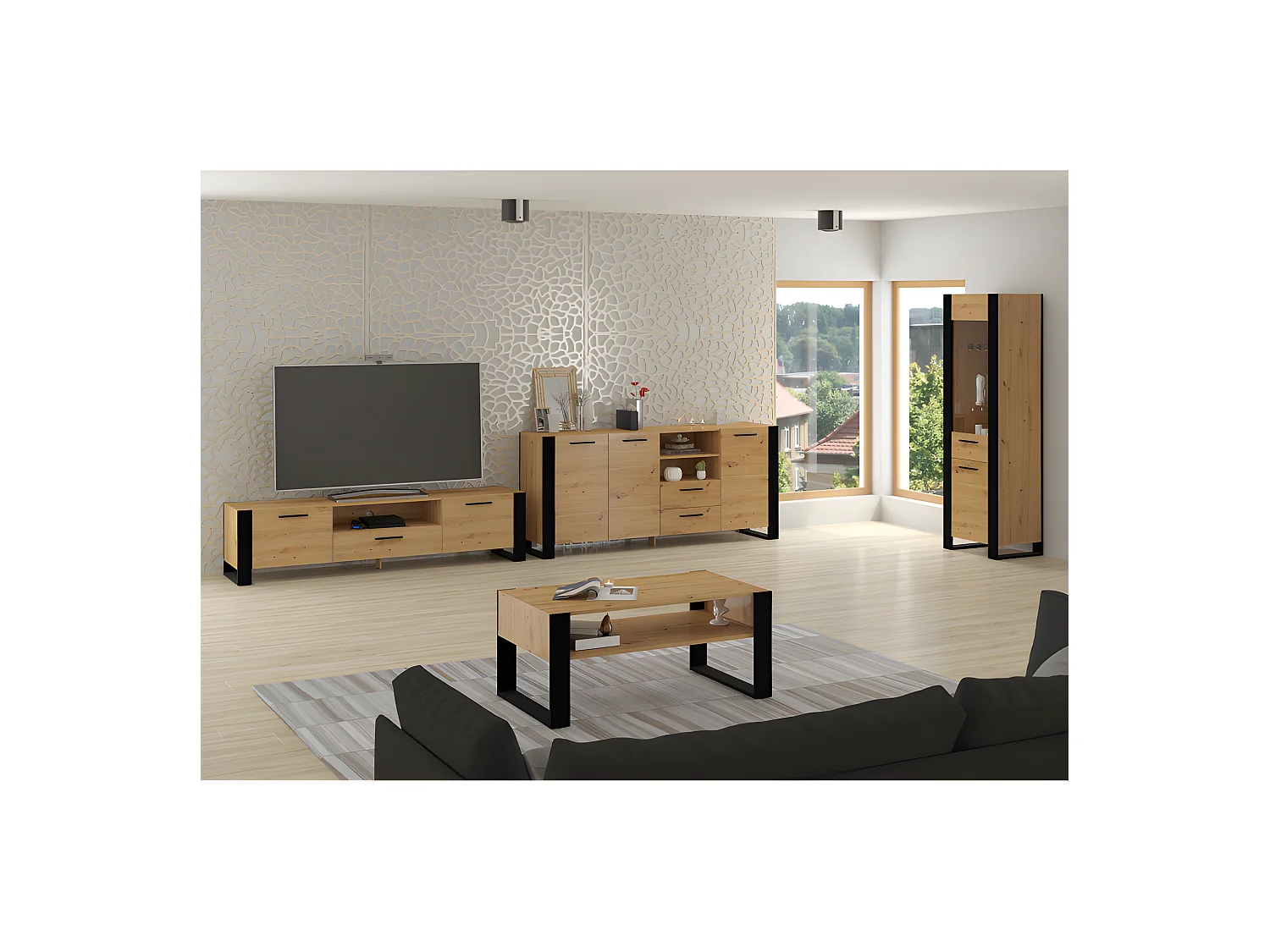 Cómoda NUKA 197x45x87 Beige