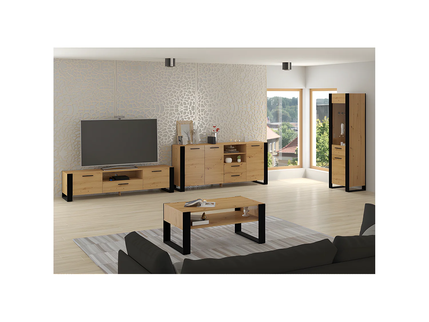 Commode NUKA 197x45x87 Beige