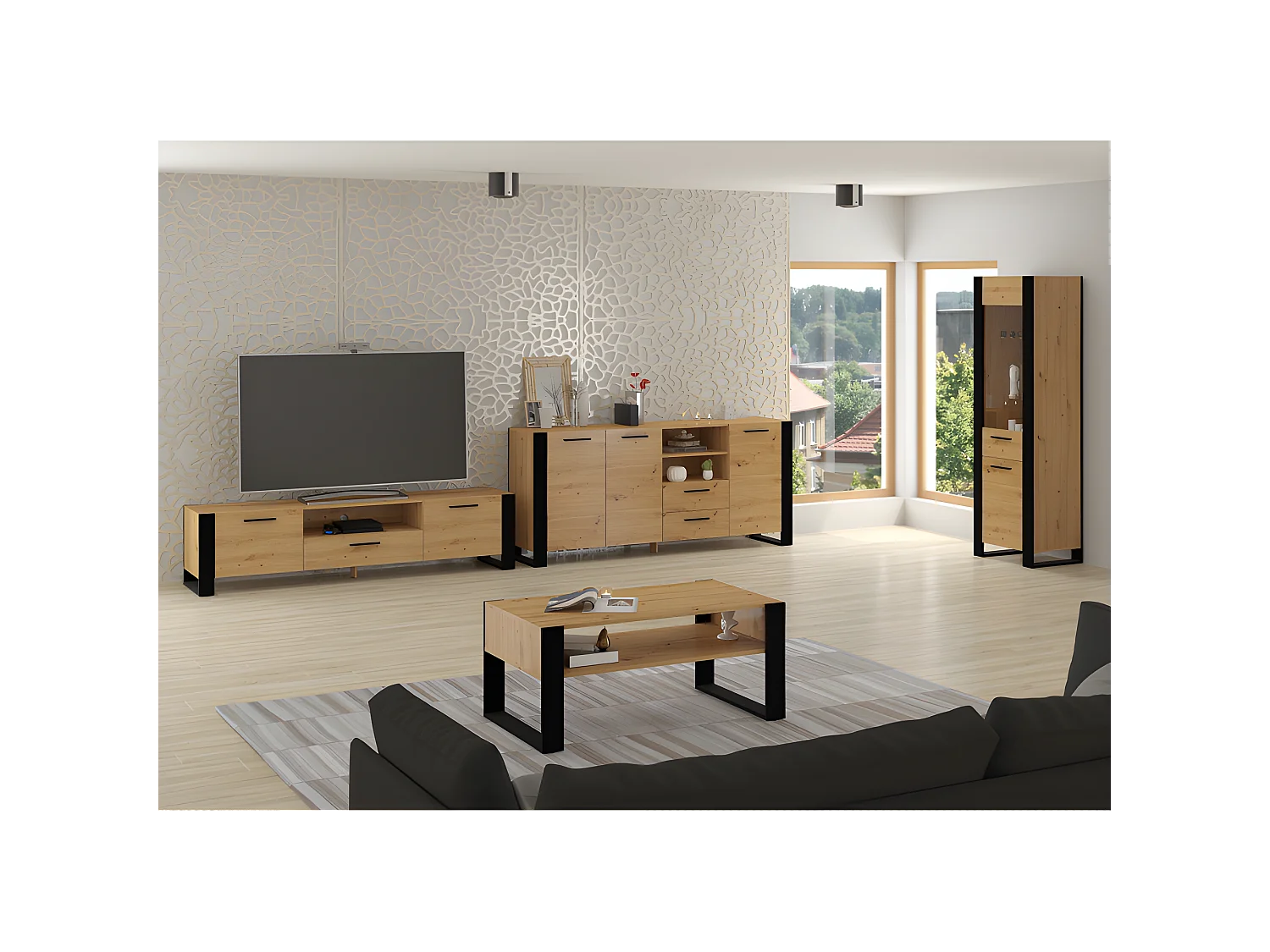 Commode NUKA 197x45x87 Beige