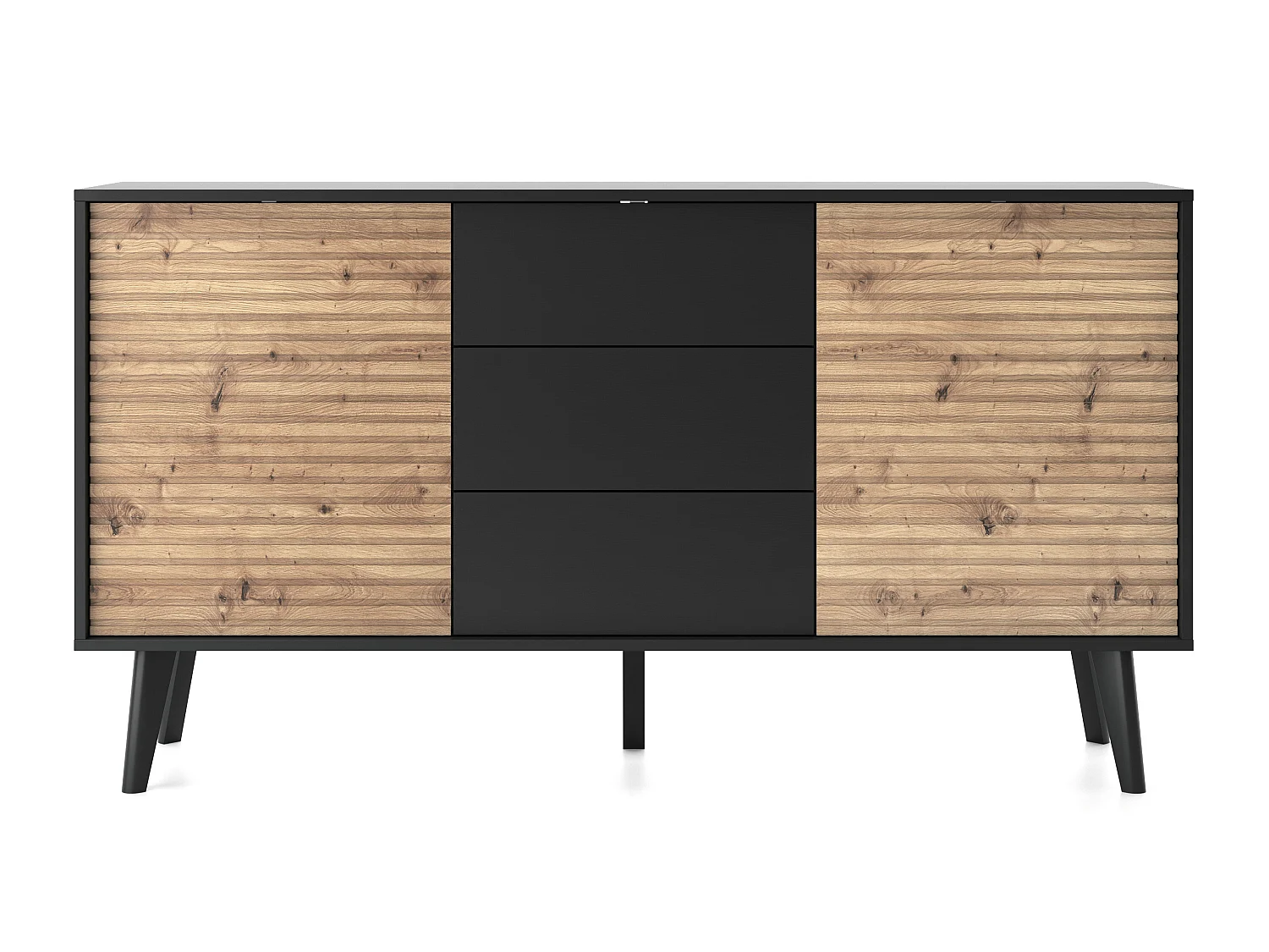 Kommode WILLOW KSZ154 154x39x83 Creme & Schwarz