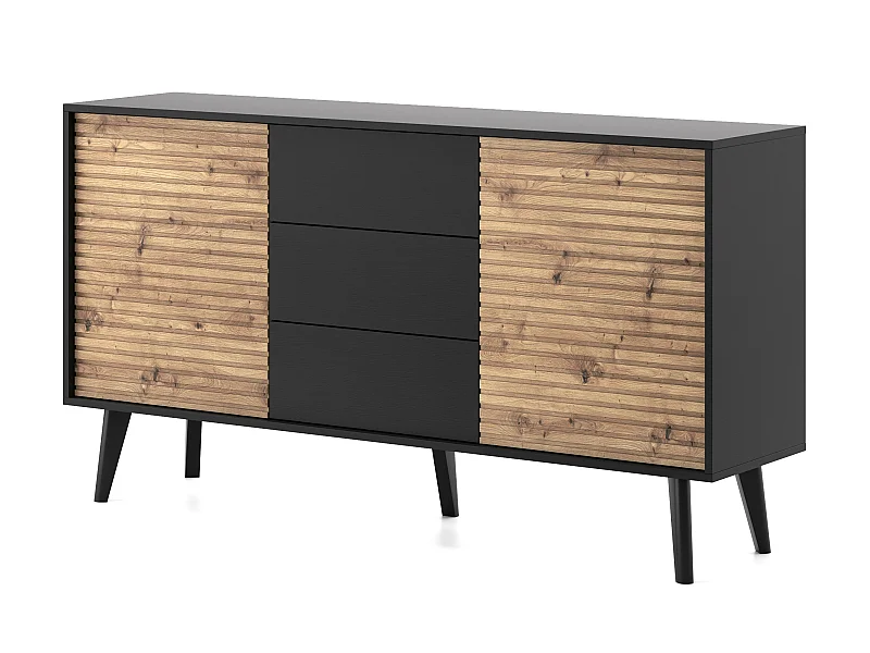 Kommode WILLOW KSZ154 154x39x83 Creme & Schwarz