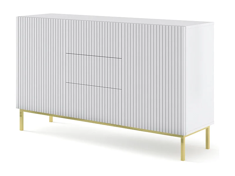 Cassettiera RavennaB 150x42x89 Bianco & Crema