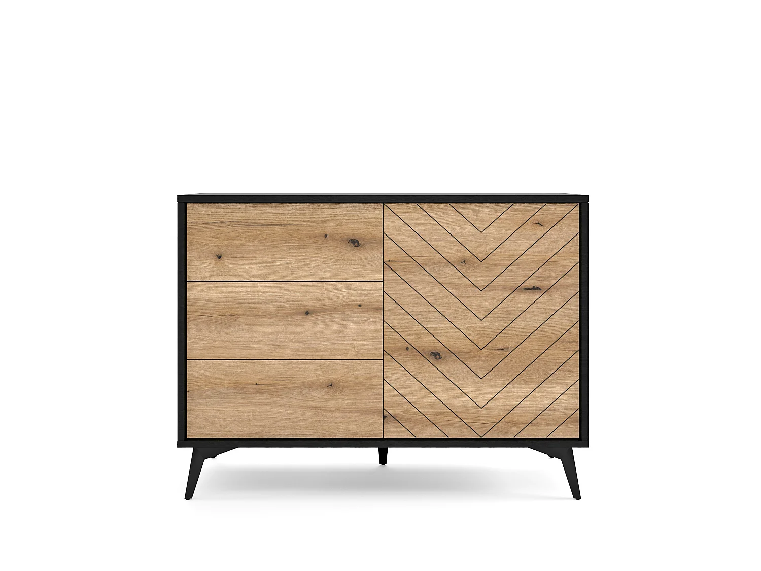 Commode DIAMOND KSZ104 104x39x77 Crème & Noir