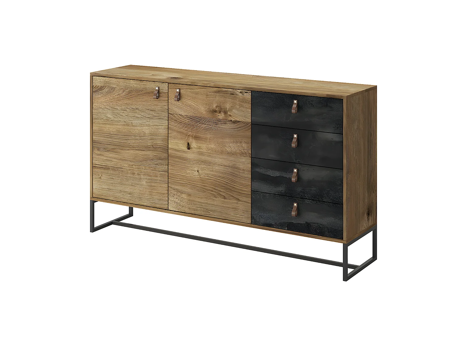 Commode DARK DK153 153x39x89 Crème & Gris