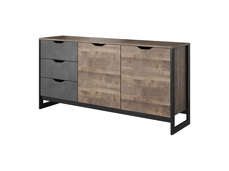 Commode ARDEN 160 161x40x79 Crème & Gris