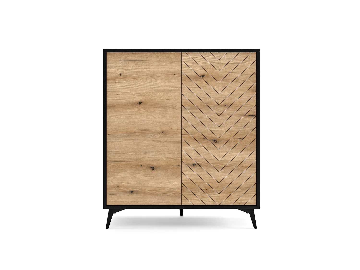 Cassettiera DIAMOND KD104 104x39x119 Crema & Nero