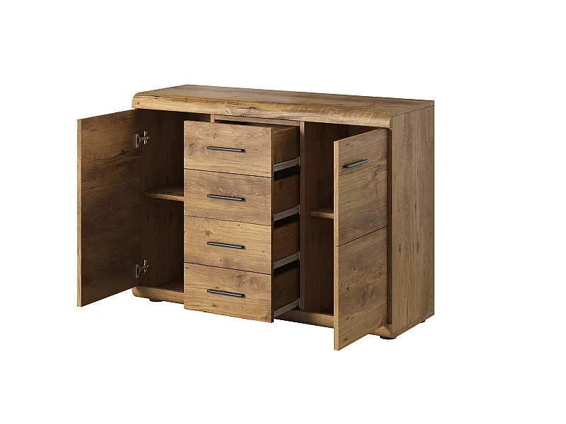 Cassettiera ELEN 2D4S 120x42x87 Marrone