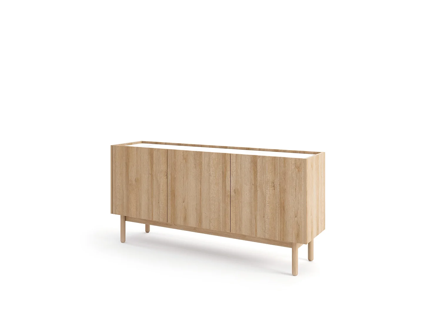 Commode BOHO K144/68 144x37x68 Crème & Blanc