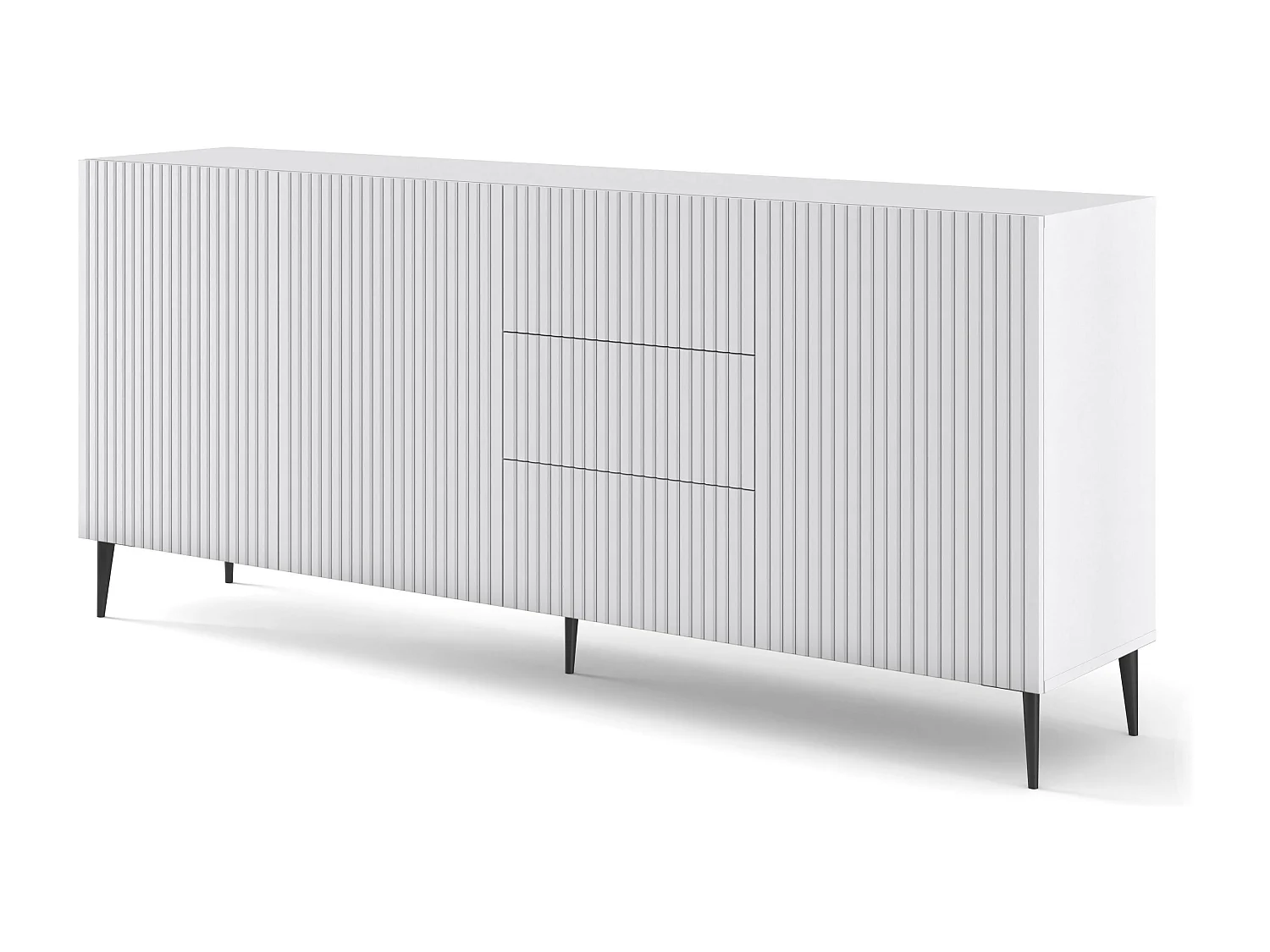 Commode RavennaB 200x42x87 Blanc & Noir