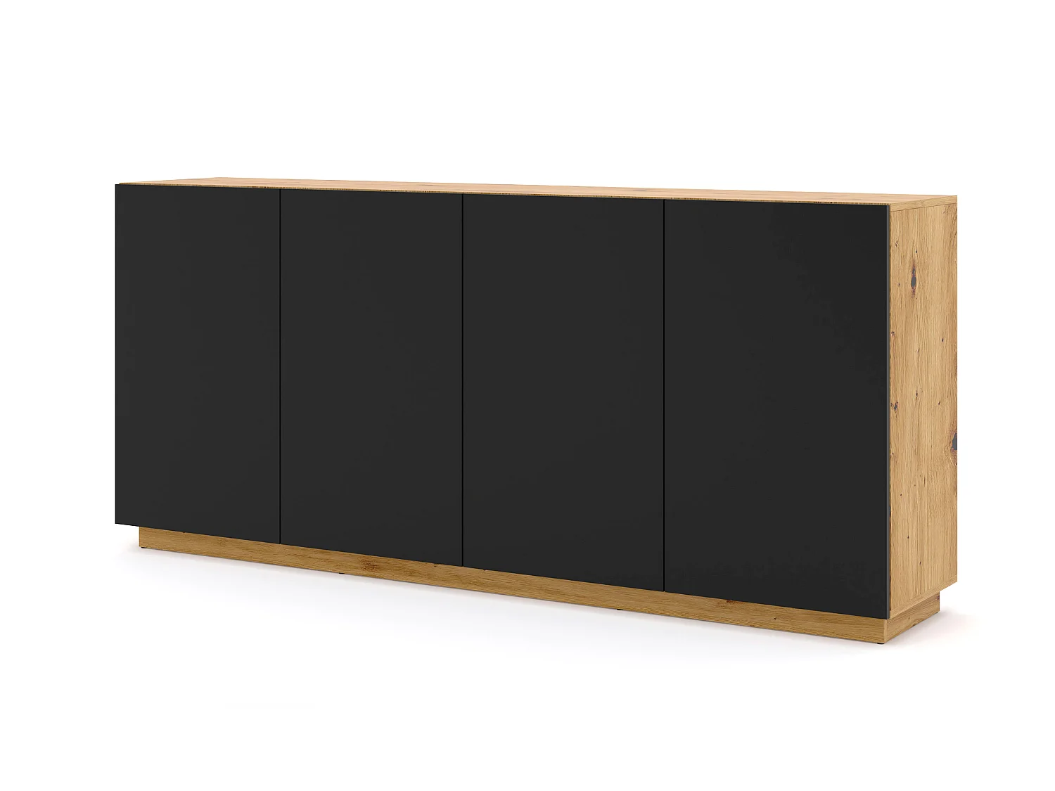 Commode AURA 198x41x89 Crème & Noir