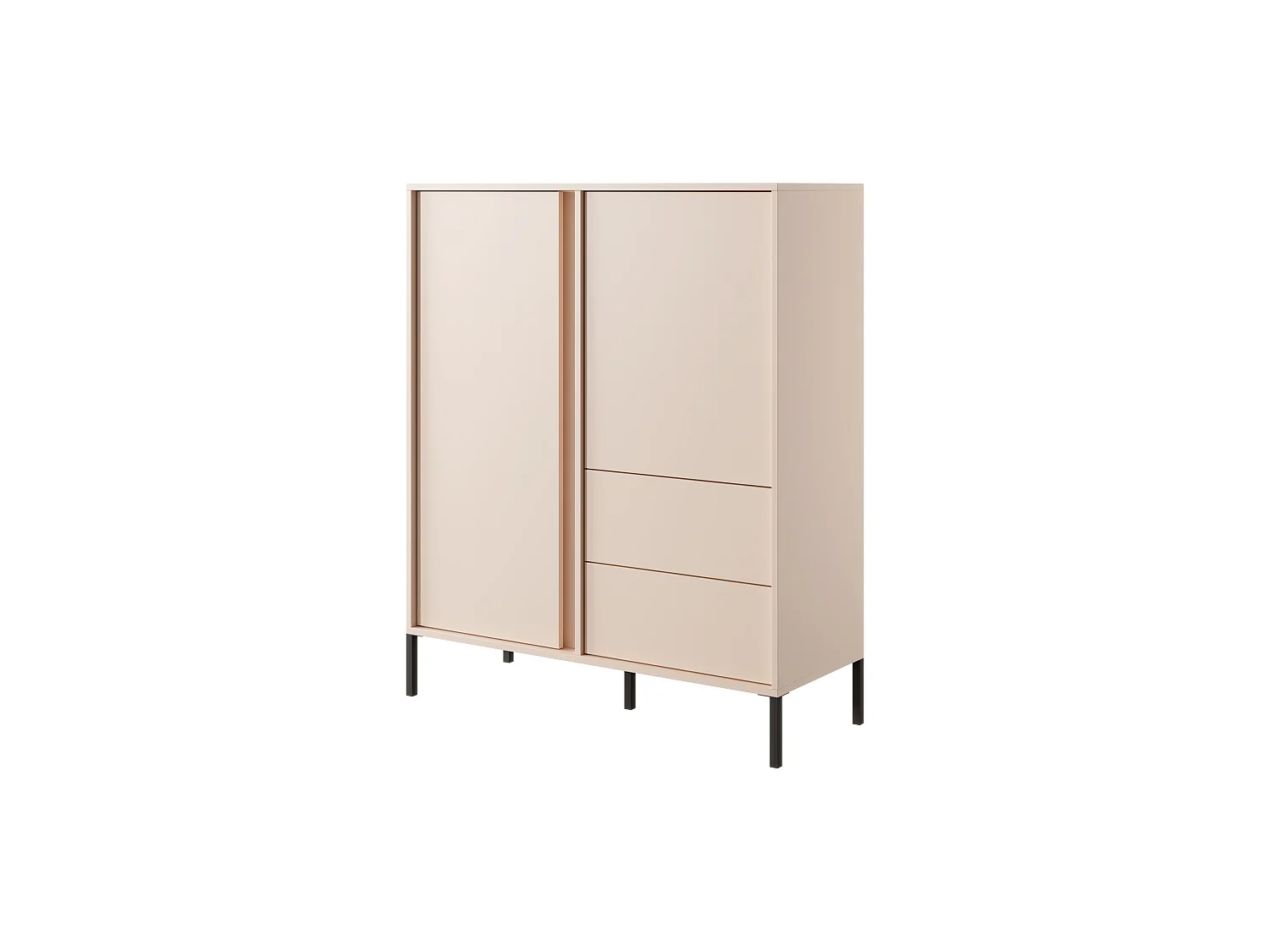 Commode DAST 2D2S LED 104x40x124 Beige