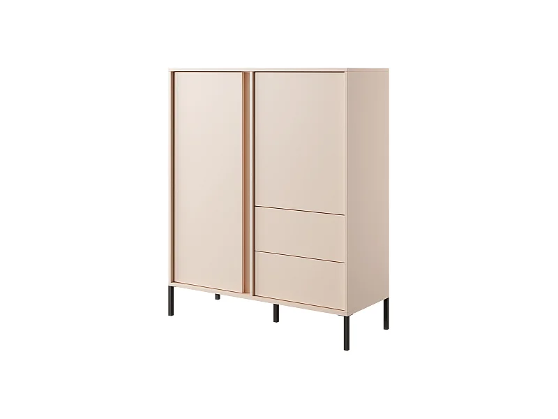 Cómoda DAST 2D2S LED 104x40x124 Beige