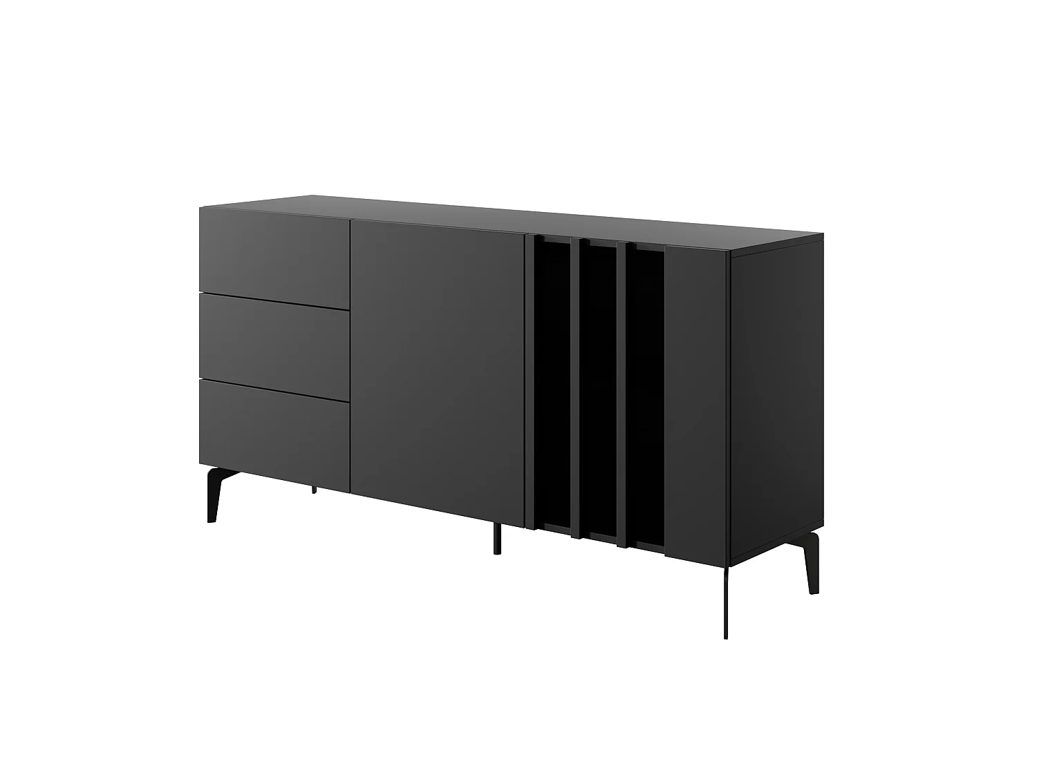 Cassettiera TASK 2D3S LED 150x40x78 Grigio