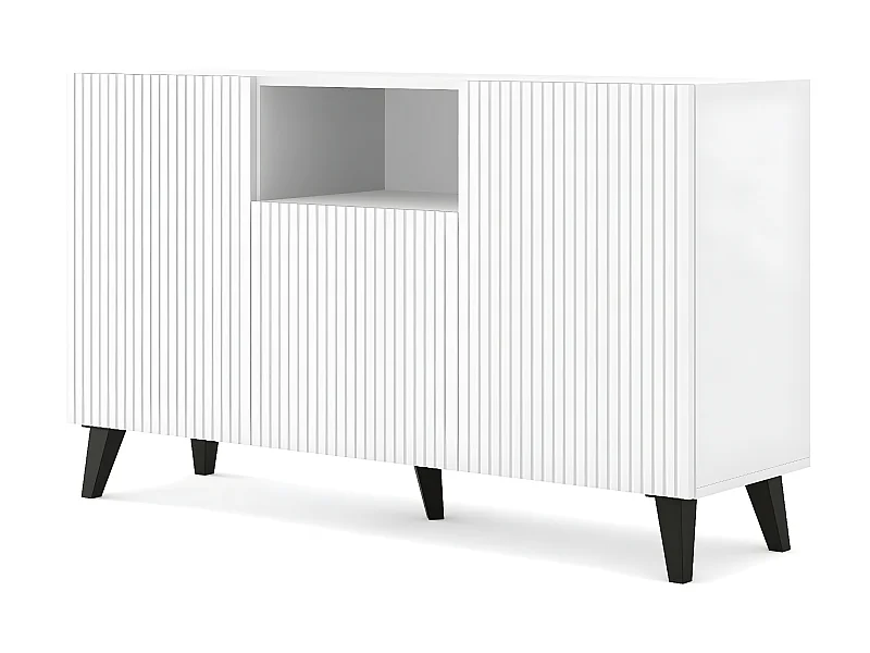 Cassettiera Ravenna PB 150 2D1DM 150x42x87 Bianco & Nero