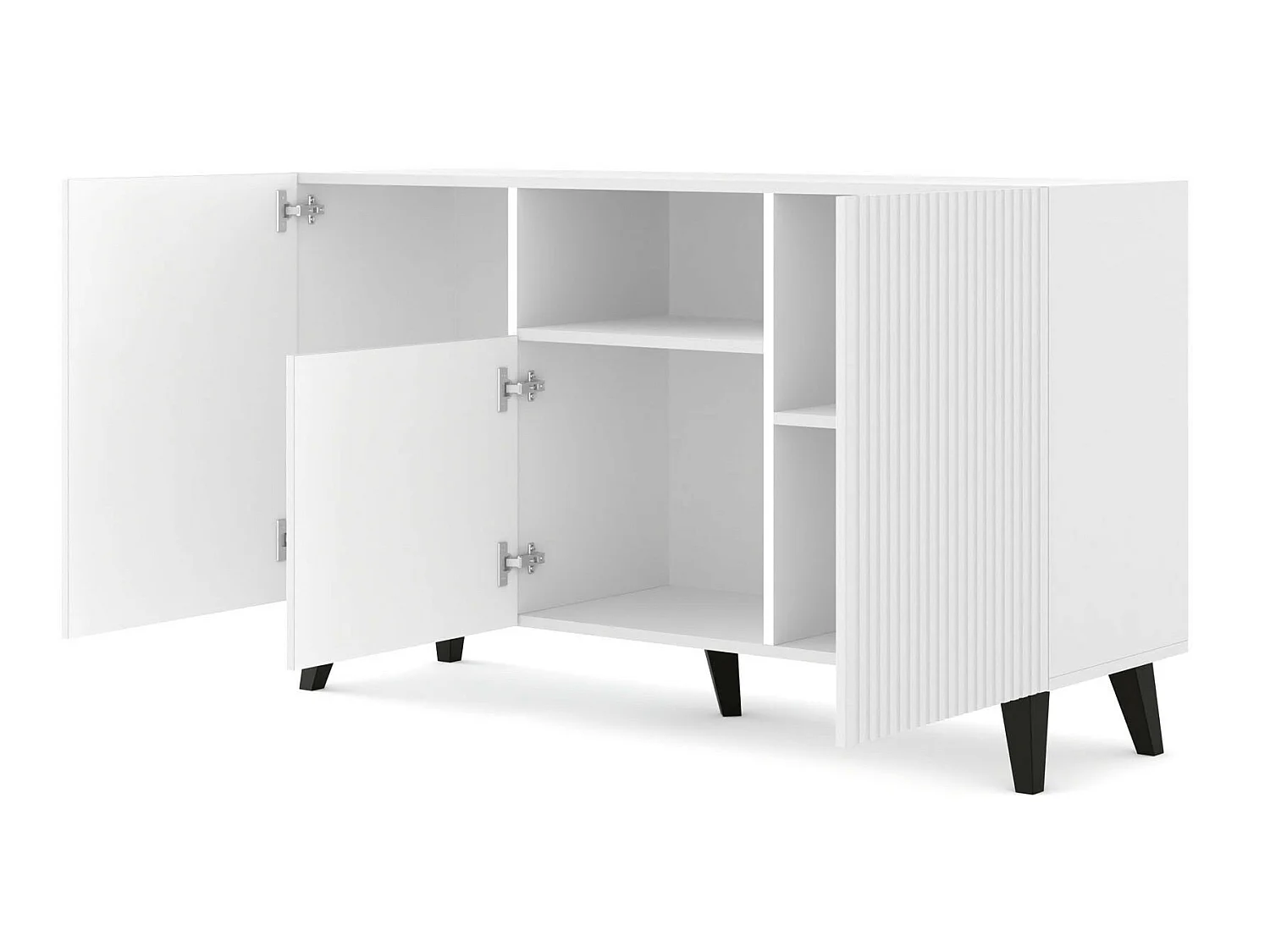 Cassettiera Ravenna PB 150 2D1DM 150x42x87 Bianco & Nero