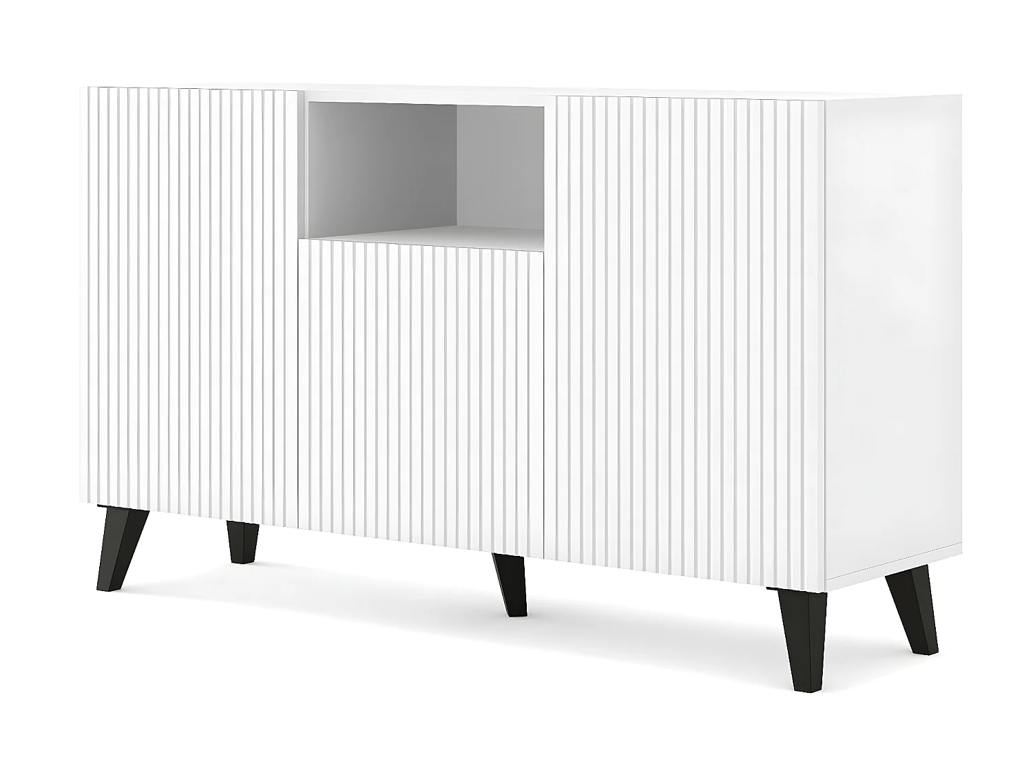 Commode Ravenna PB 150 2D1DM 150x42x87 Blanc & Noir