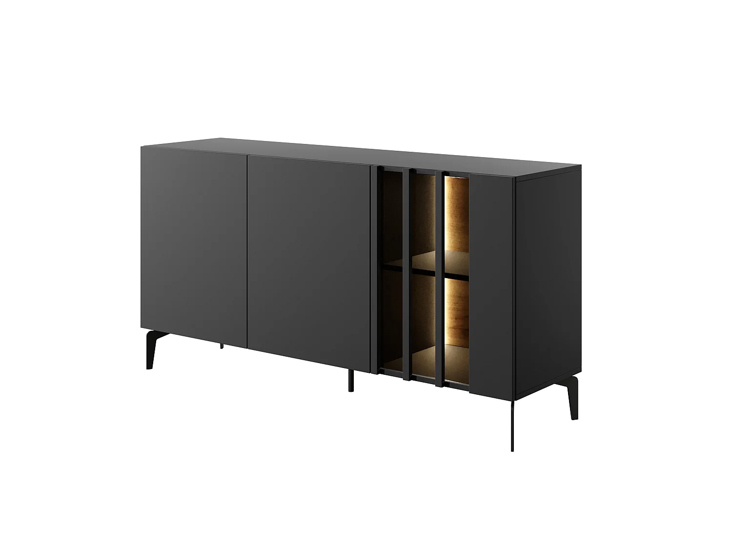 Cassettiera TASK 3D LED 150x40x78 Grigio