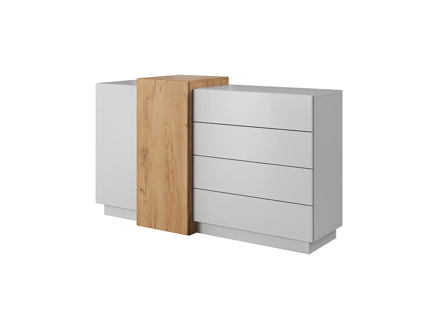 Commode 3D F2D4S 160x45x94 Blanc & Crème