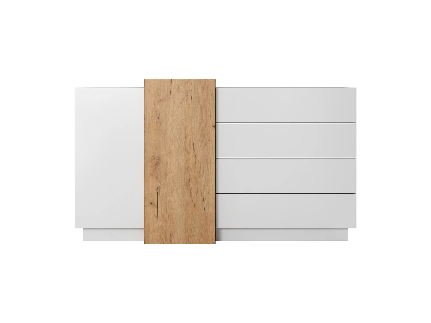 Commode 3D F2D4S 160x45x94 Blanc & Crème