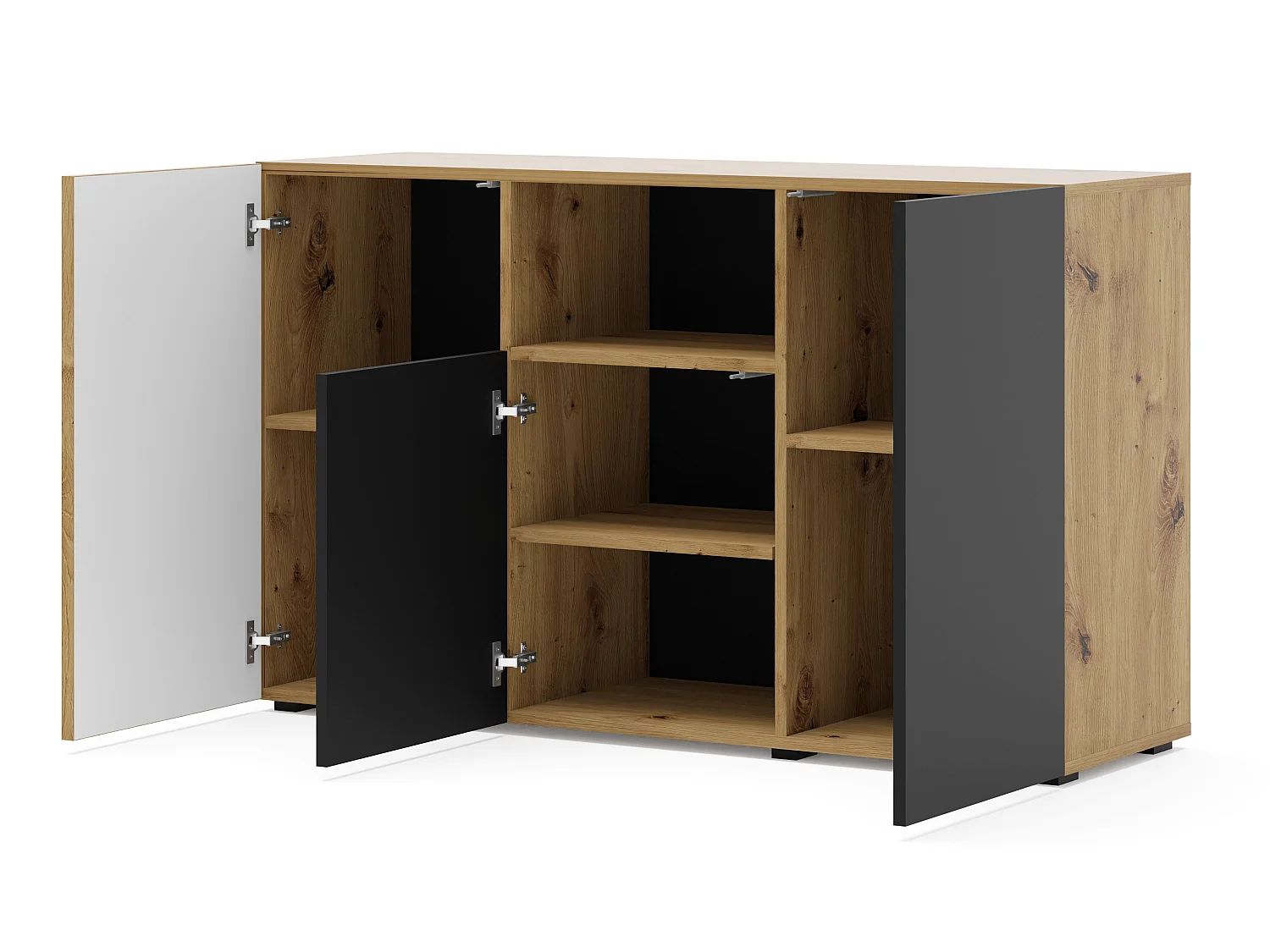 Cassettiera AURIS 135x42x82 Crema & Nero