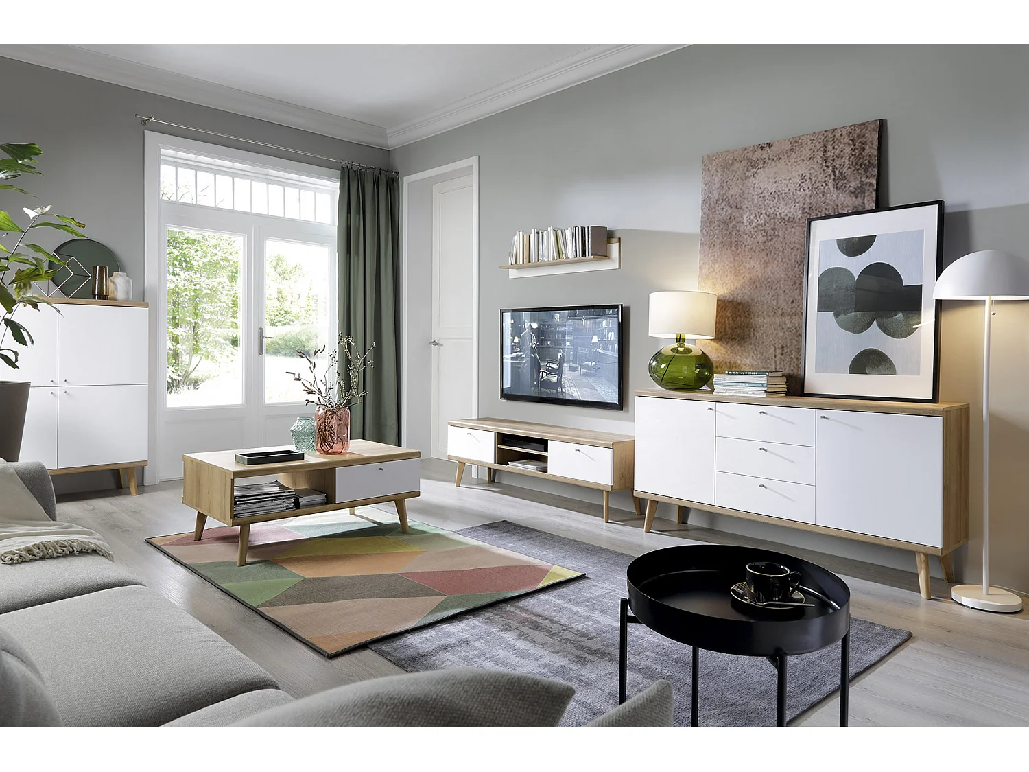 Kommode PRIMO PKSZ160 160x40x83 Creme & Weiß