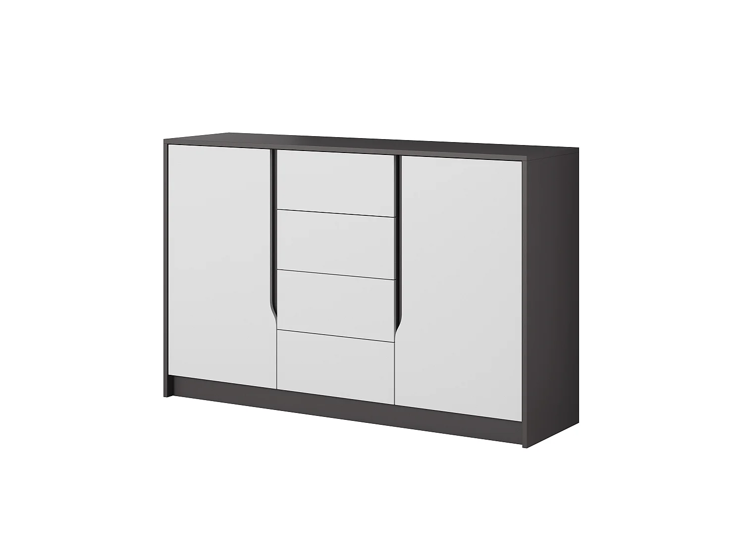 Cassettiera SEGA 138 138x42x92 Bianco & Grigio