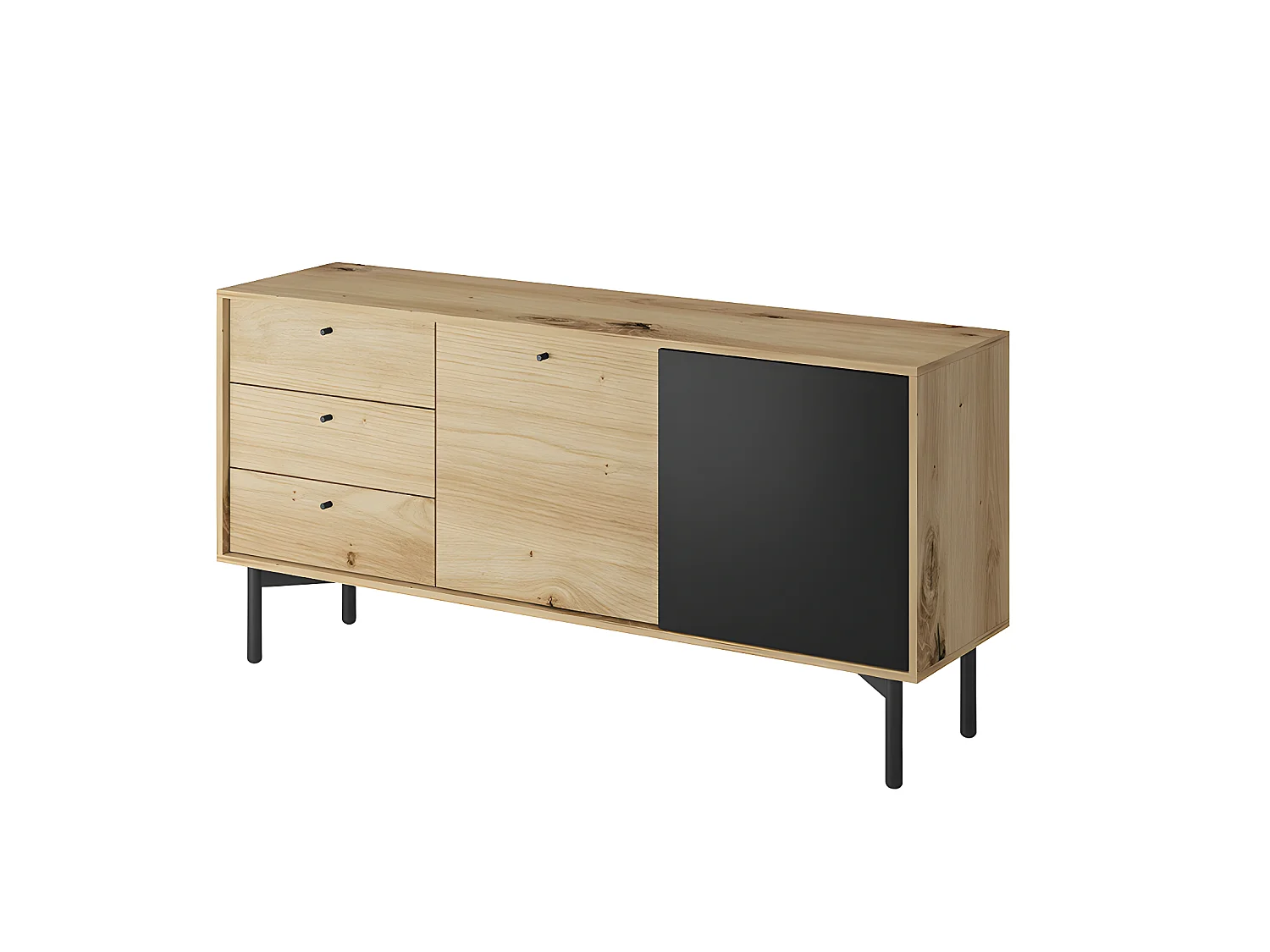 Commode FLOW FK151 151x41x74 Crème & Noir