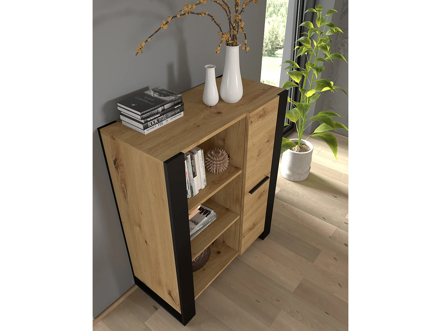 Cajonera NUKA 90x45x110 Beige