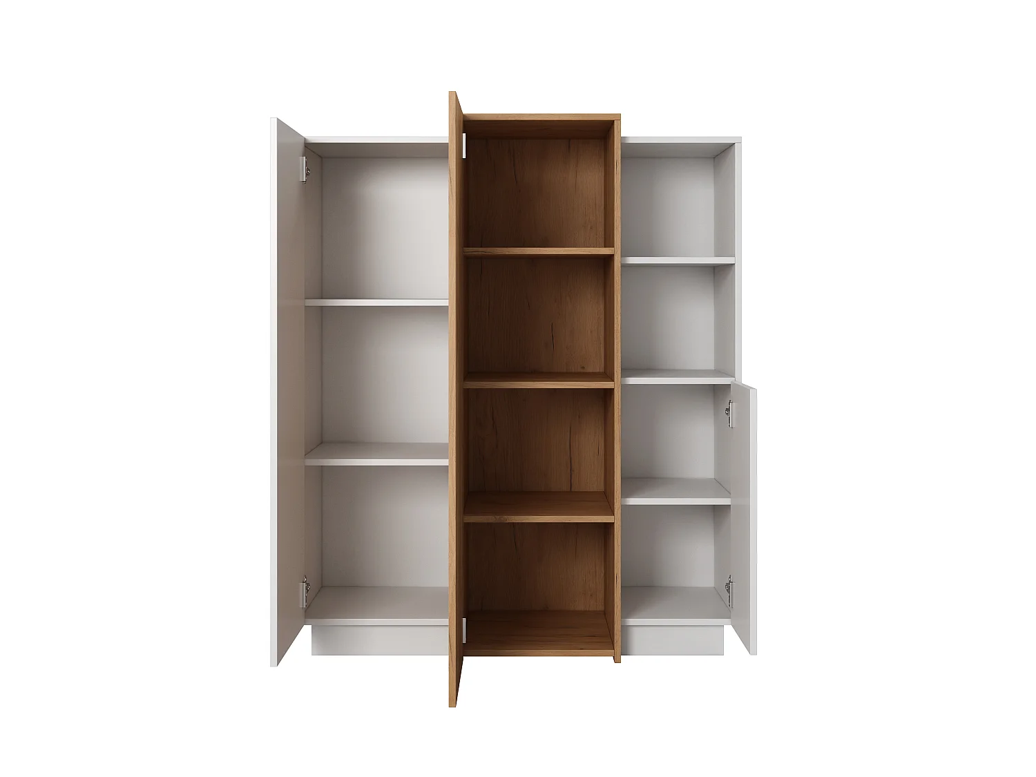 Commode 3D E3D 110x45x134 Blanc & Crème