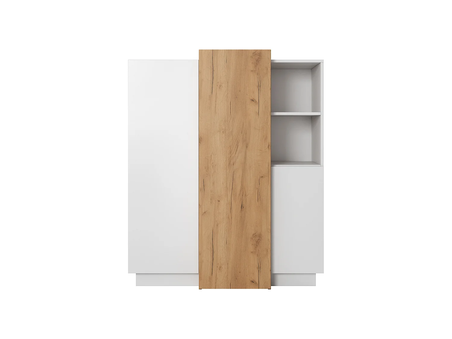 Commode 3D E3D 110x45x134 Blanc & Crème