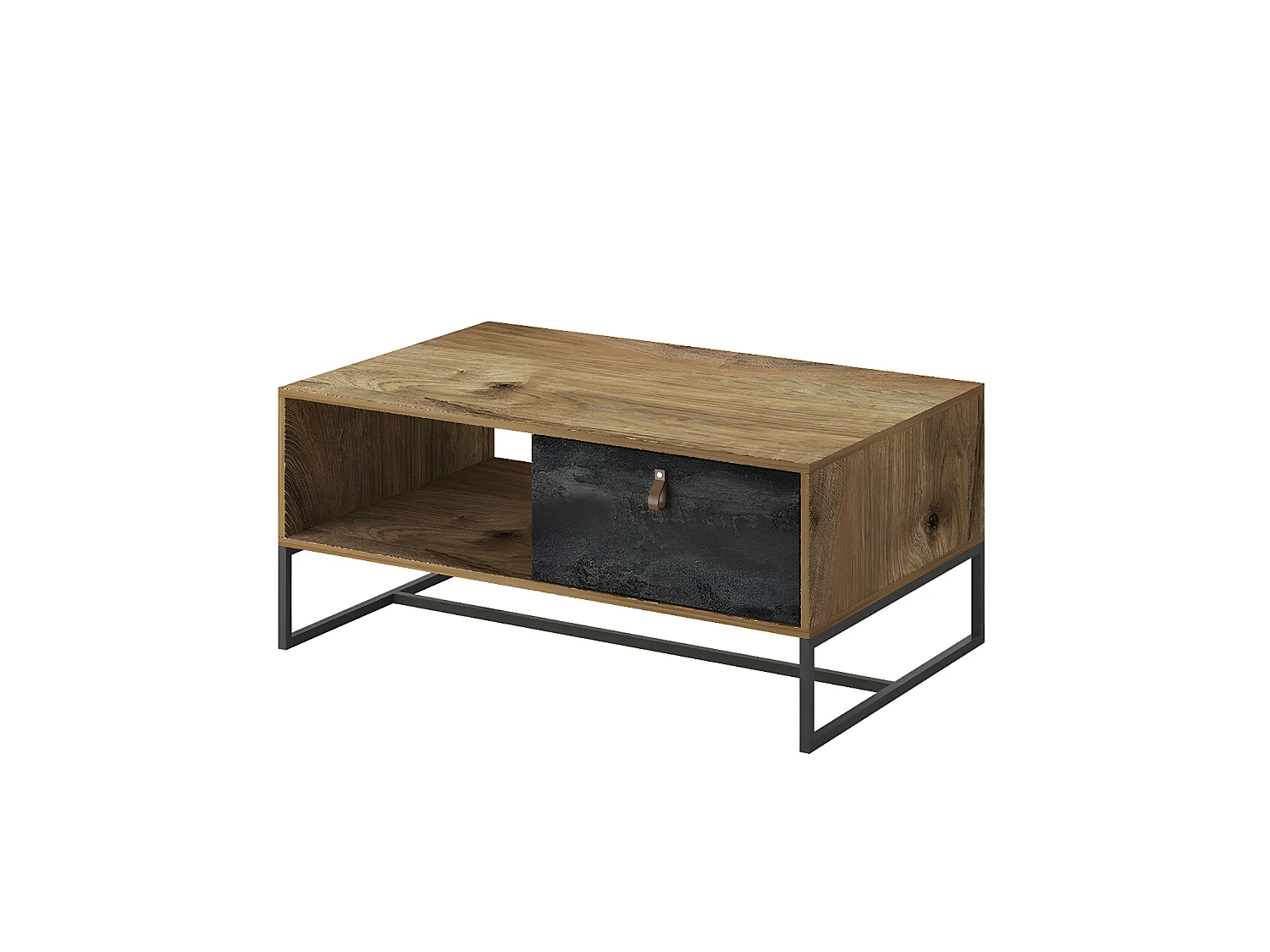 Table basse DARK DL104 104x44x68 Crème & Gris