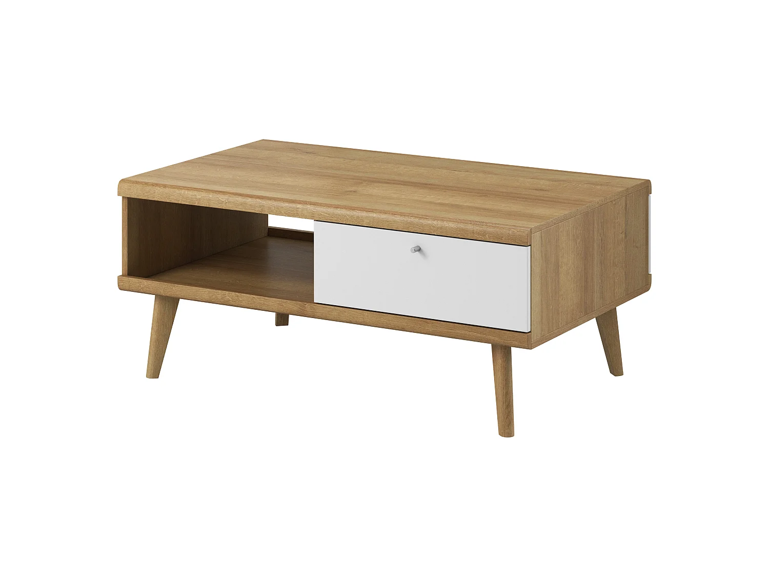 Table basse PRIMO PL107 107x67x46 Crème & Blanc