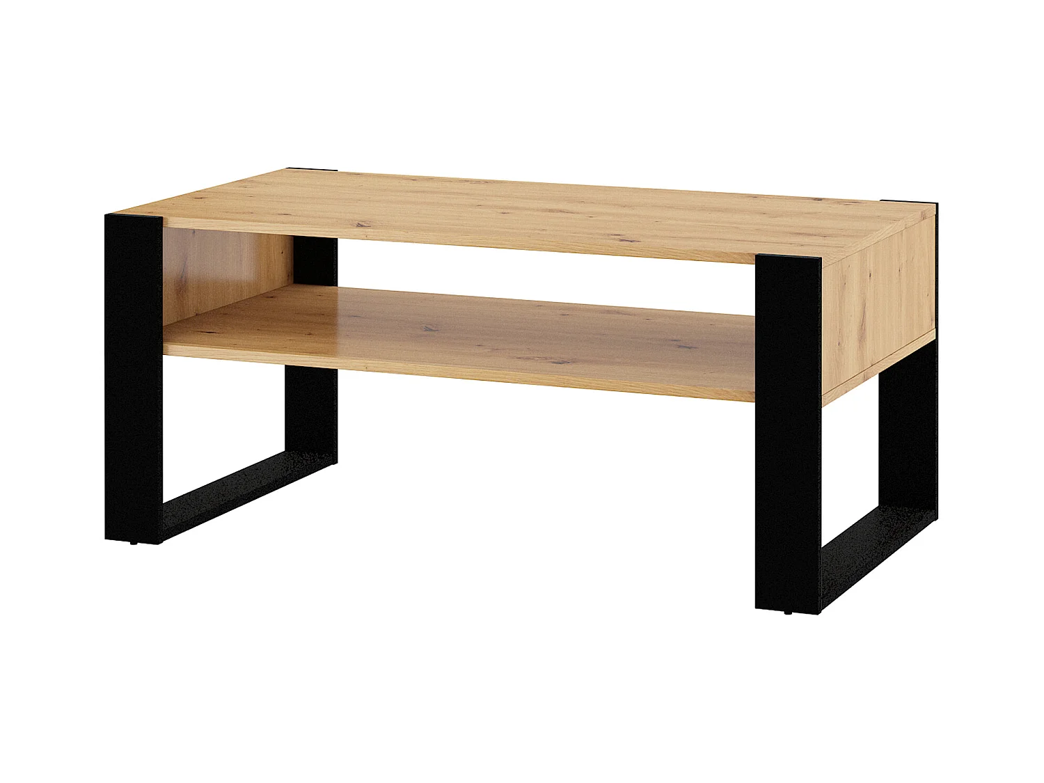 Table basse NUKA 110x60x48 Crème & Noir