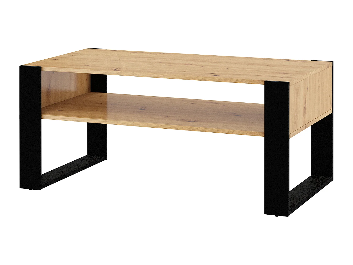 Mesa de centro Nouka de 110 cm em madeira e preto