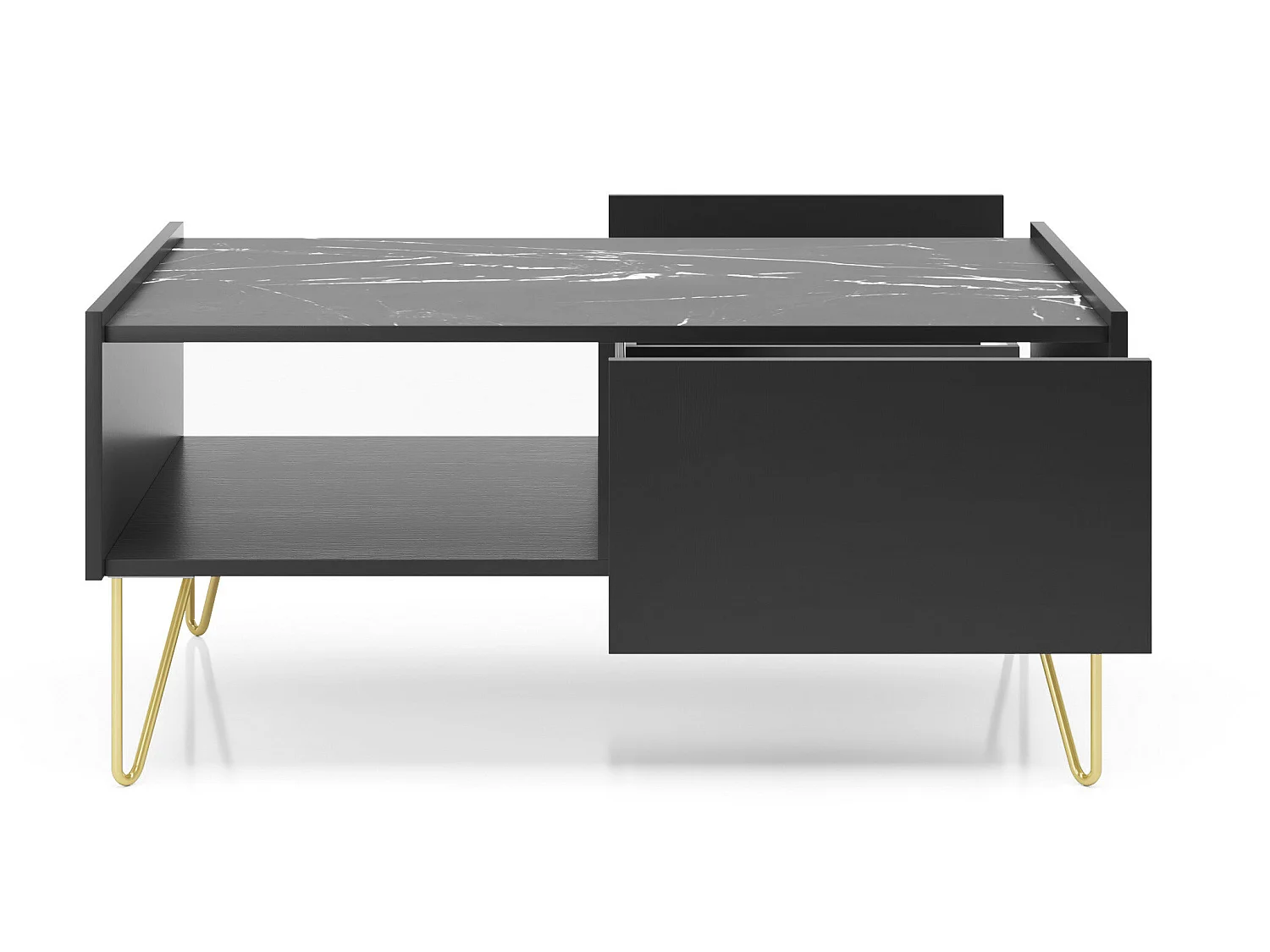 Tavolino HARMONY L97 97x65x45 Nero & Oro