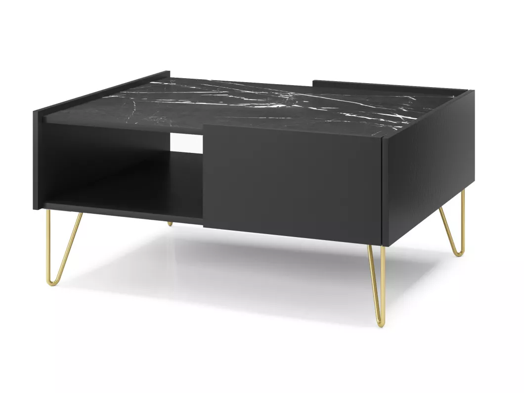 Kauf Unique Couchtisch HARMONY L97 97x65x45 Schwarz & Golden