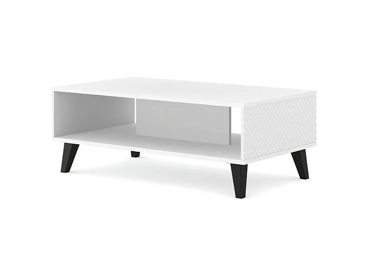 Table basse Ravenna PC 90x60x43 Blanc & Noir