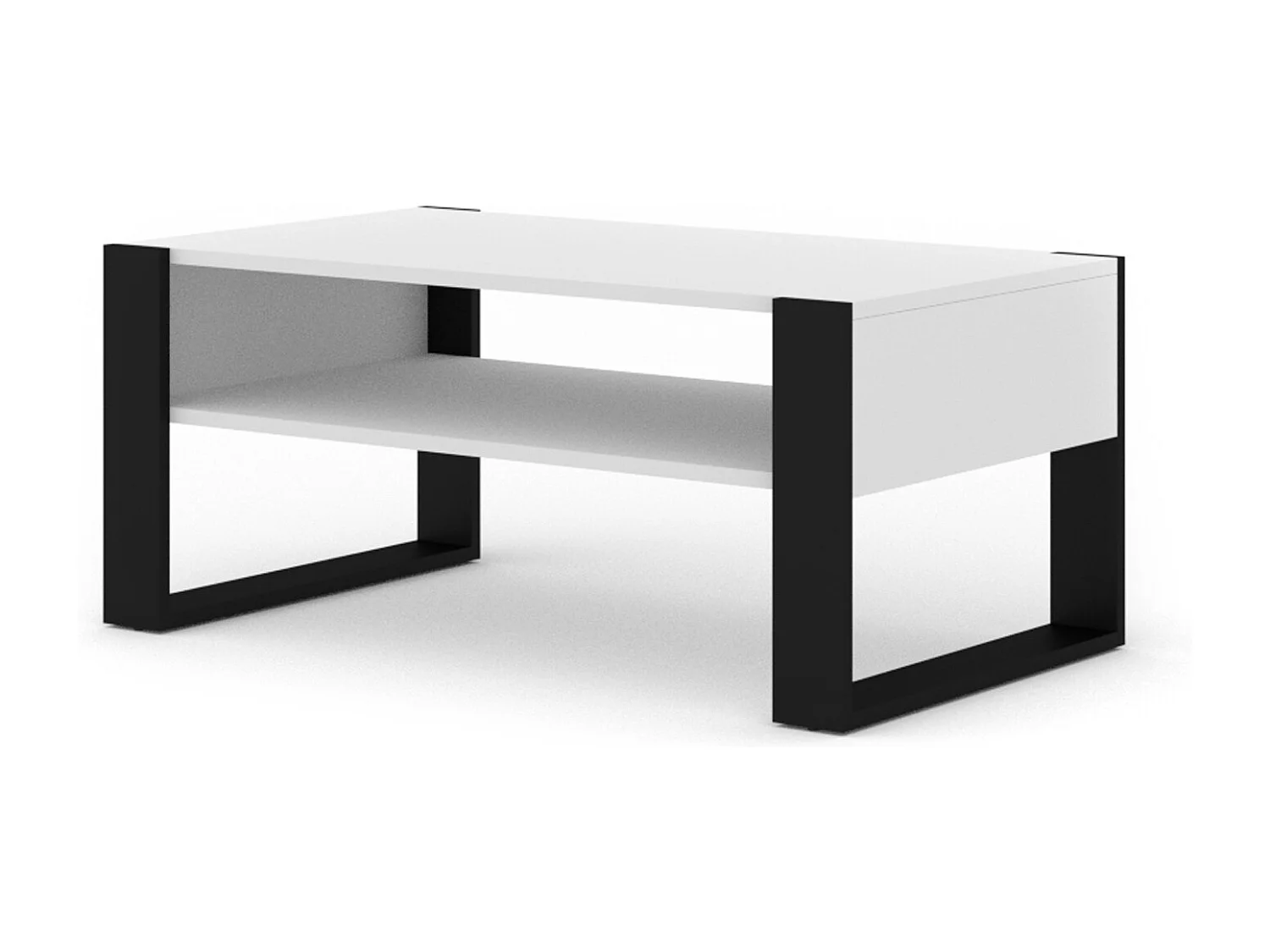 Tavolino NUKA 110x60x48 Bianco & Nero