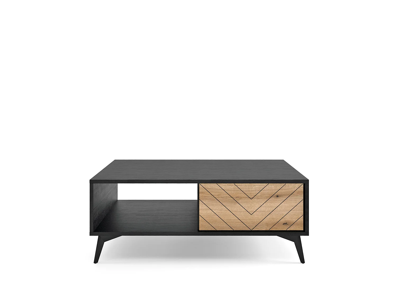 Couchtisch DIAMOND L140 104x68x40 Creme & Schwarz