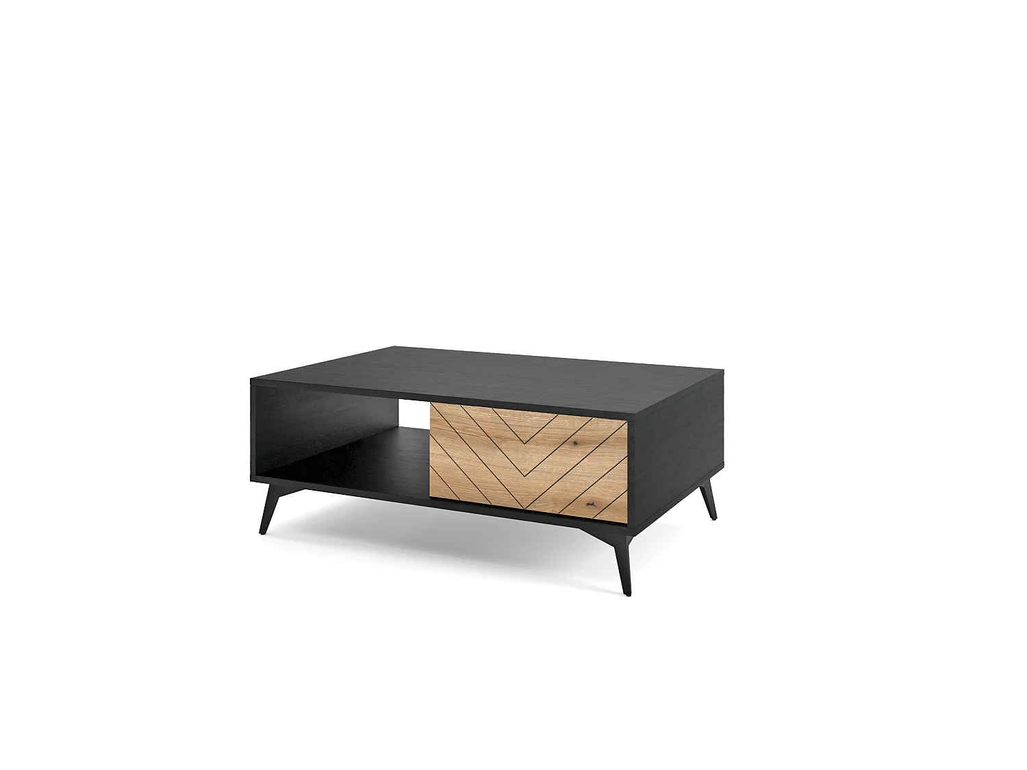 Tavolino DIAMOND L140 104x68x40 Crema & Nero